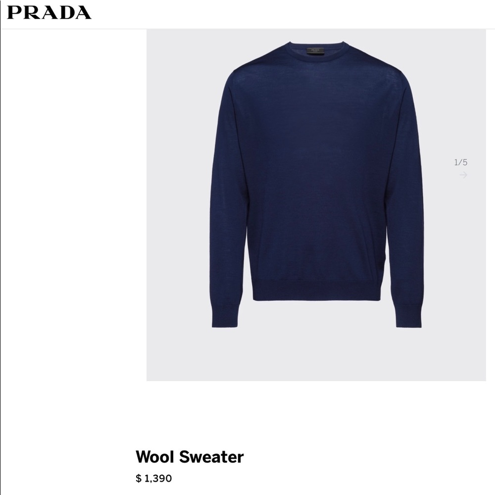 Prada sweater 100% wool